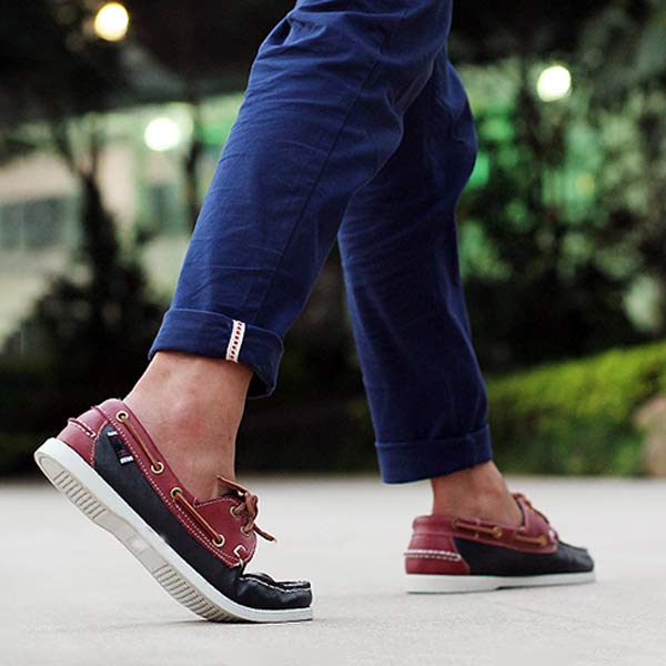 MĘSKIE SKÓRZANE BUTY ŻEGLARSKIE 41603460