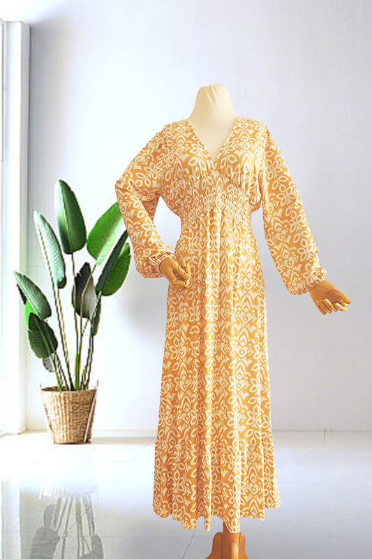 Koraliowa Łąka – Lekka Maxi Sukienka