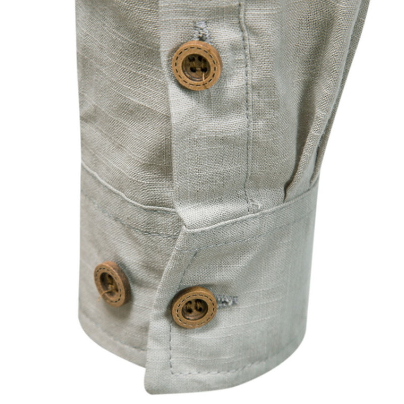 Męska jednokolorowa koszula z kołnierzykiem 65064408X