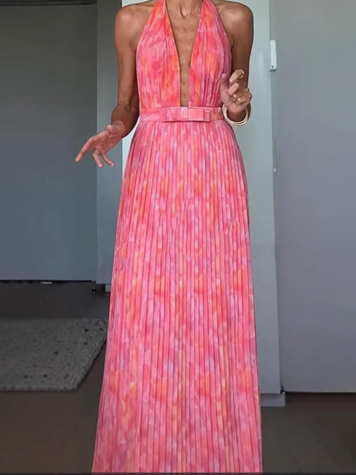 Amaya – Maxi Sukienka z Odkrytymi Plecami