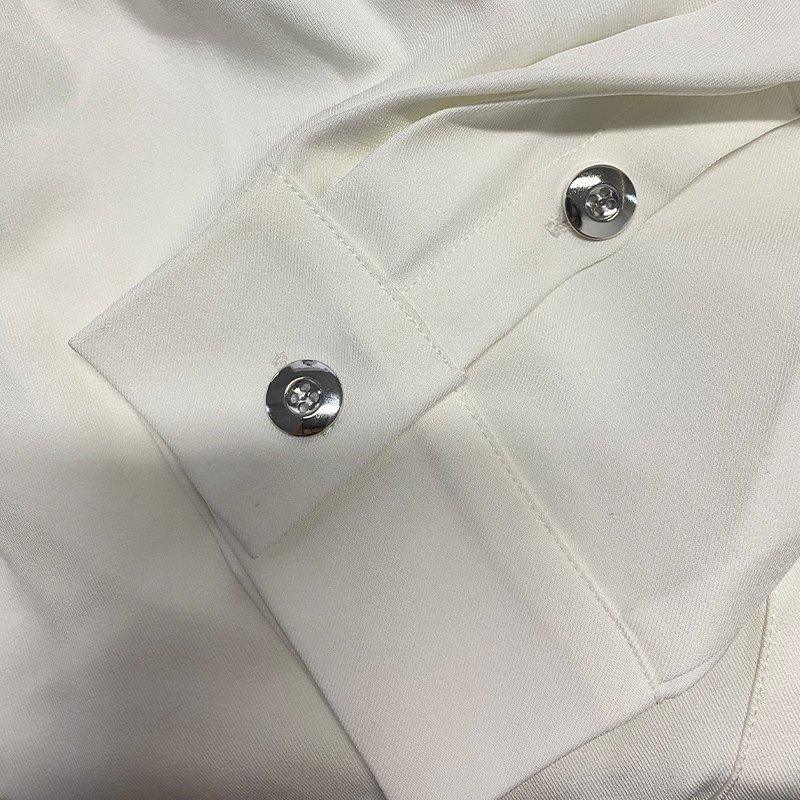 Męska klasyczna koszula w amerykańskim stylu z haftem, slim fit, bawełniana, długie rękawy - model 98153445K