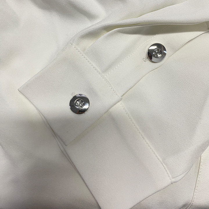 Męska klasyczna koszula w amerykańskim stylu z haftem, slim fit, bawełniana, długie rękawy - model 98153445K