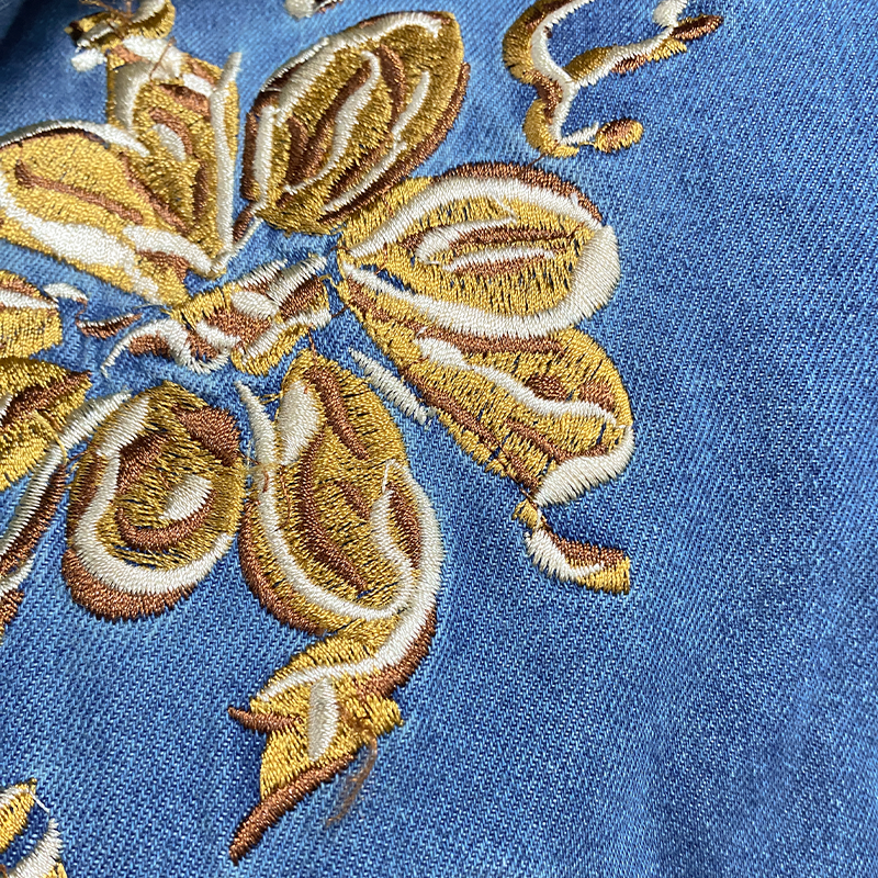 【24-godzinne wysyłanie】Męska letnia moda casual klasyczny styl western Tencel dżinsy haftowany kombinezon MTA1244D2K