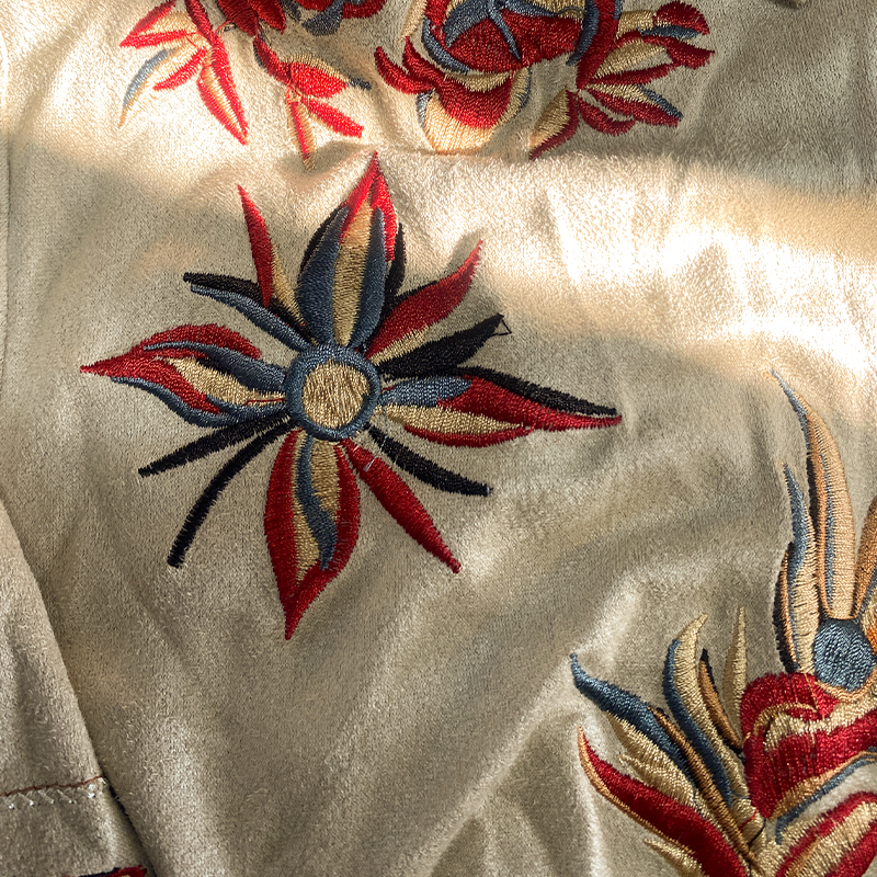 【24-godzinne wysyłanie】Męska retro westernowa koszula z krótkim rękawem, zamszowa, haftowana, idealna na wiosnę/lato MTA1533D2K