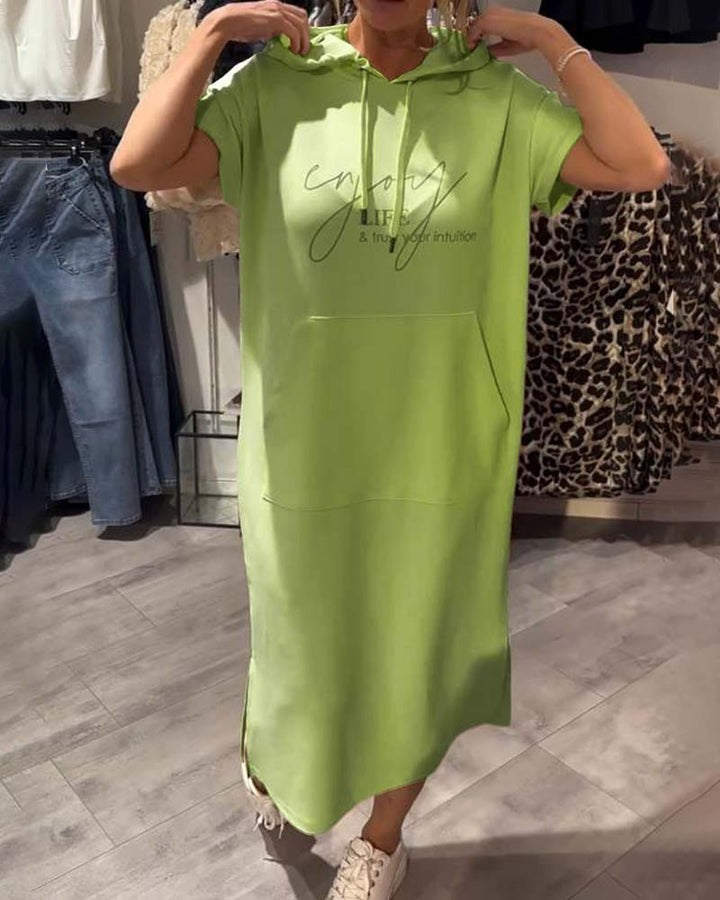 Saskia | Luźna sukienka z kapturem