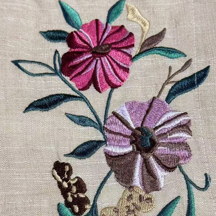 Męska Luźna Koszula z Lnianym Haftem i Długim Rękawem - Model 13095416M