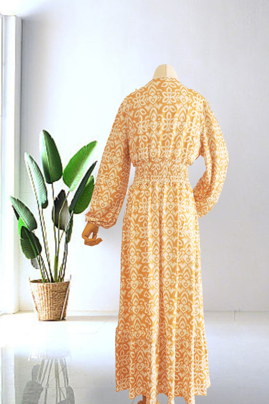 Koraliowa Łąka – Lekka Maxi Sukienka