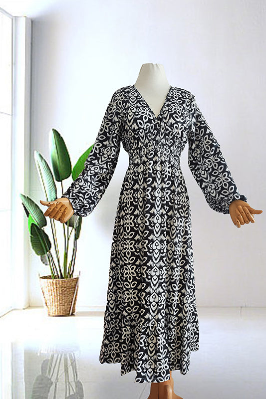 Koraliowa Łąka – Lekka Maxi Sukienka