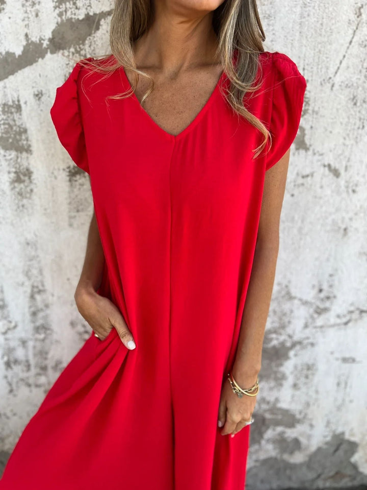 Karolina – Kombinezon z Dekoltem i Wzorem na Lamparty