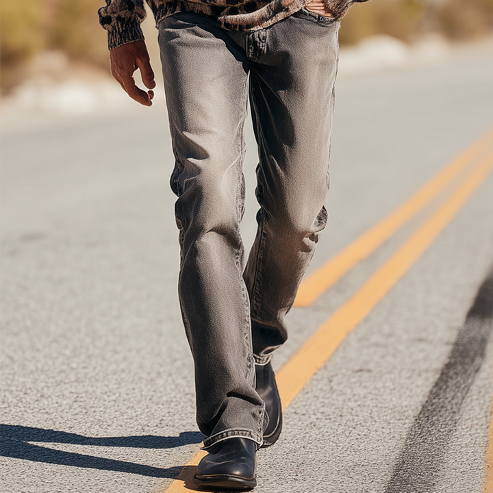 Męskie Vintage Dżinsowe Spodnie Prane MTA1461H7P