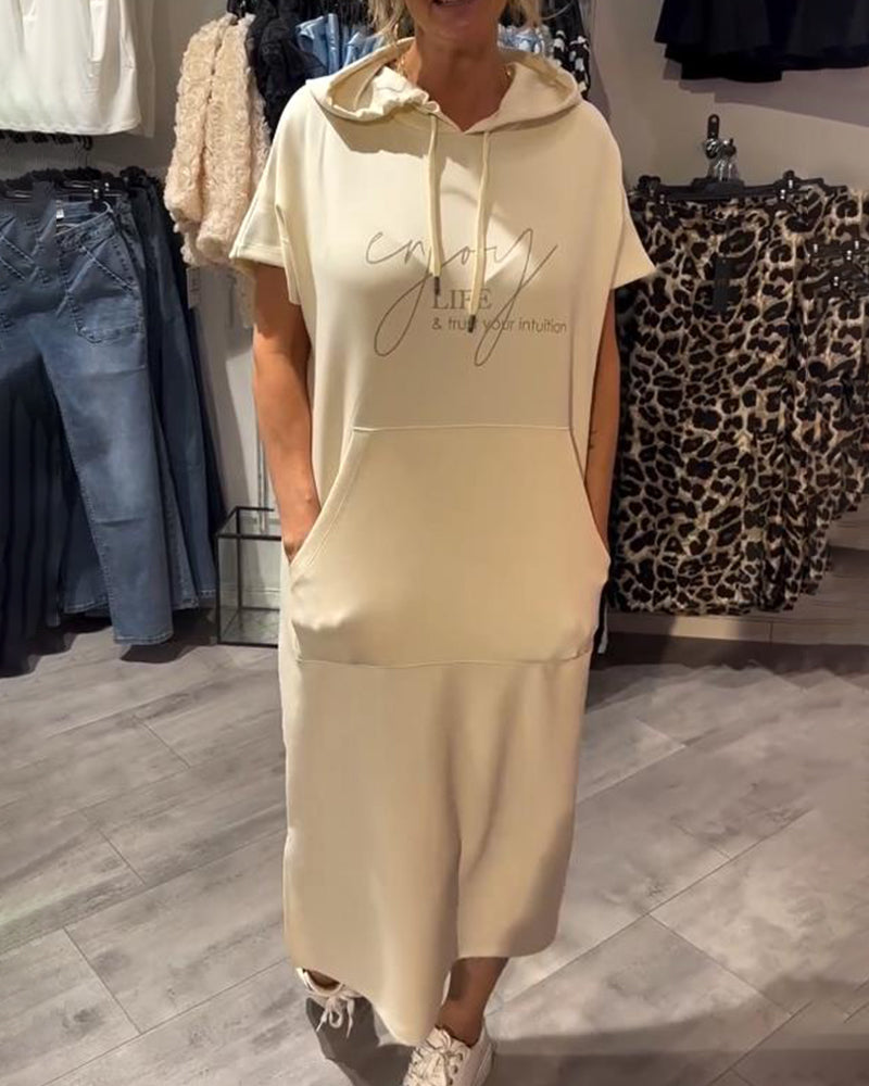 Saskia | Luźna sukienka z kapturem
