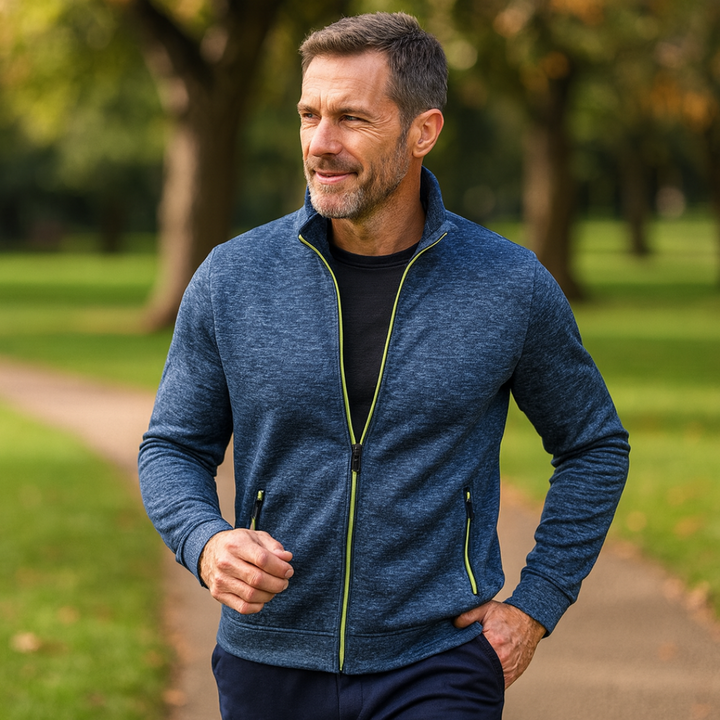 Walerian – Klasyczna dzianinowa kurtka z zamkiem błyskawicznym