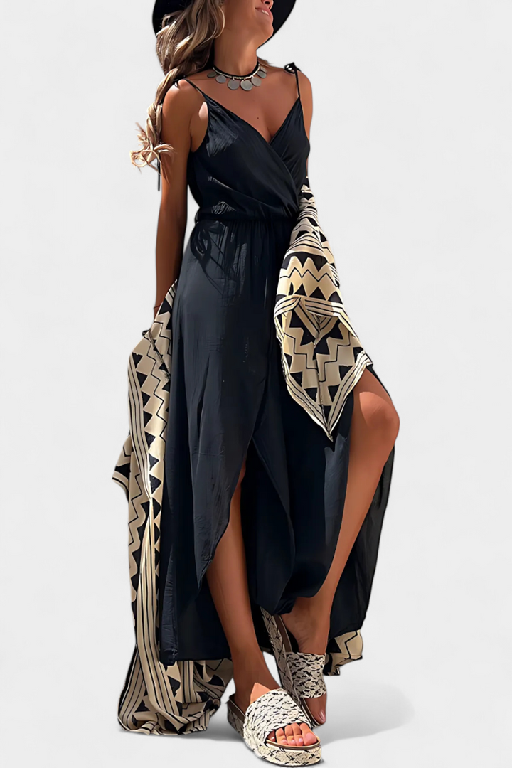 Anna | Bawełnowy kombinezon z bocznymi rozcięciami