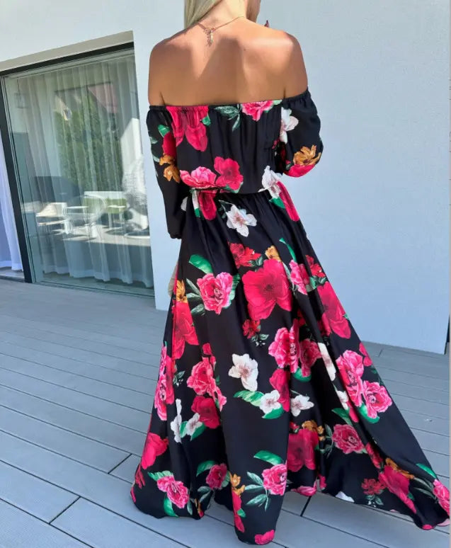 Karolina | Coastal Bloom Maxi Sukienka
