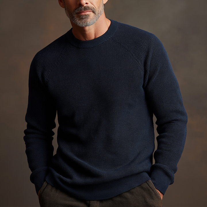 Męski Sweter z Waflową Strukturą MTA2752H1P