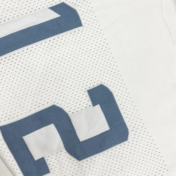 【24-godzinne wysyłanie】Męski sweter T-shirt z krótkim rękawem z dzianiny z sportowym nadrukiem MTA1856C1X