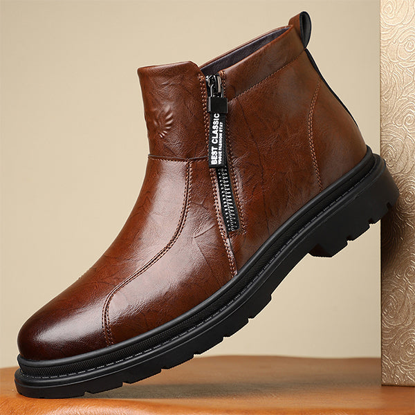 MĘSKIE BOTKI Z OKRĄGŁYM CZUBKIEM I BOCZNYM ZIPPEM MTA1709G6I