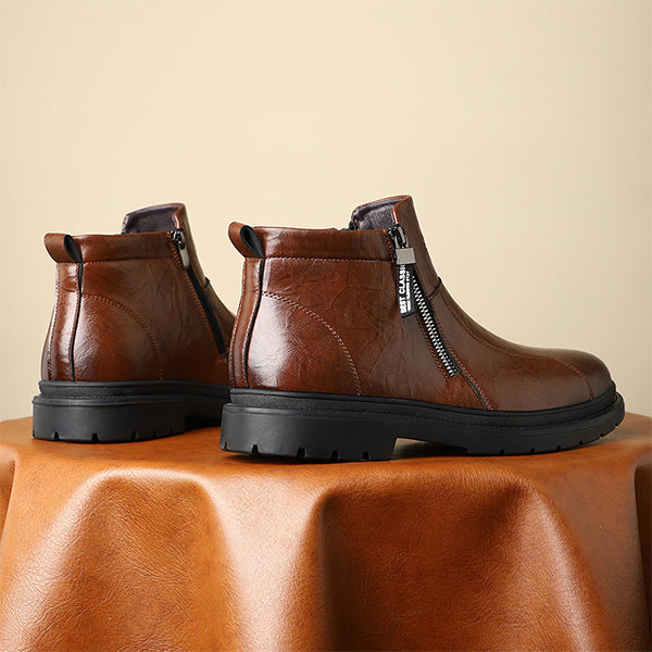 MĘSKIE BOTKI Z OKRĄGŁYM CZUBKIEM I BOCZNYM ZIPPEM MTA1709G6I