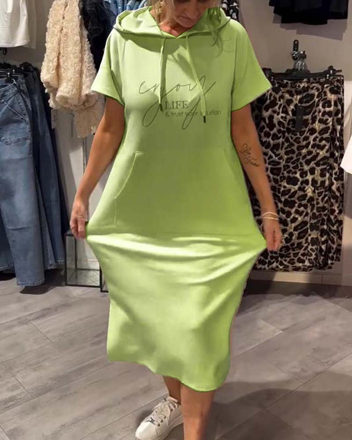 Saskia | Luźna sukienka z kapturem