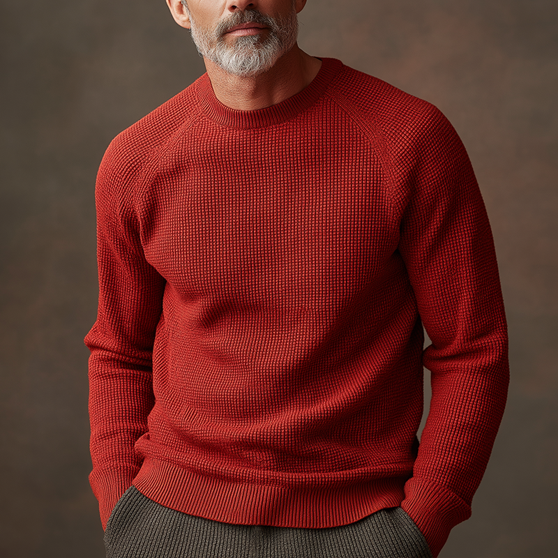 Męski Sweter z Waflową Strukturą MTA2752H1P