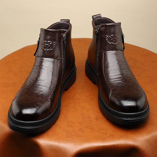 MĘSKIE BOTKI Z OKRĄGŁYM CZUBKIEM I BOCZNYM ZIPPEM MTA1709G6I