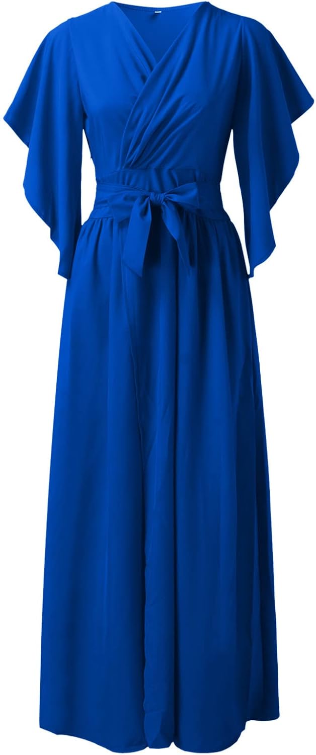 Daria | Sukienka damska z falbankowymi rękawami w kształcie motyla