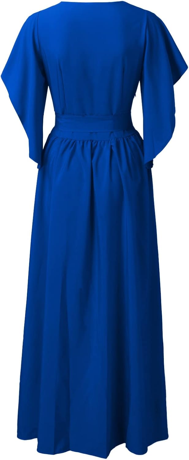 Daria | Sukienka damska z falbankowymi rękawami w kształcie motyla