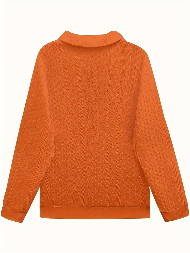 YANNA | Elegancki Sweter z Kieszenią na Zamek