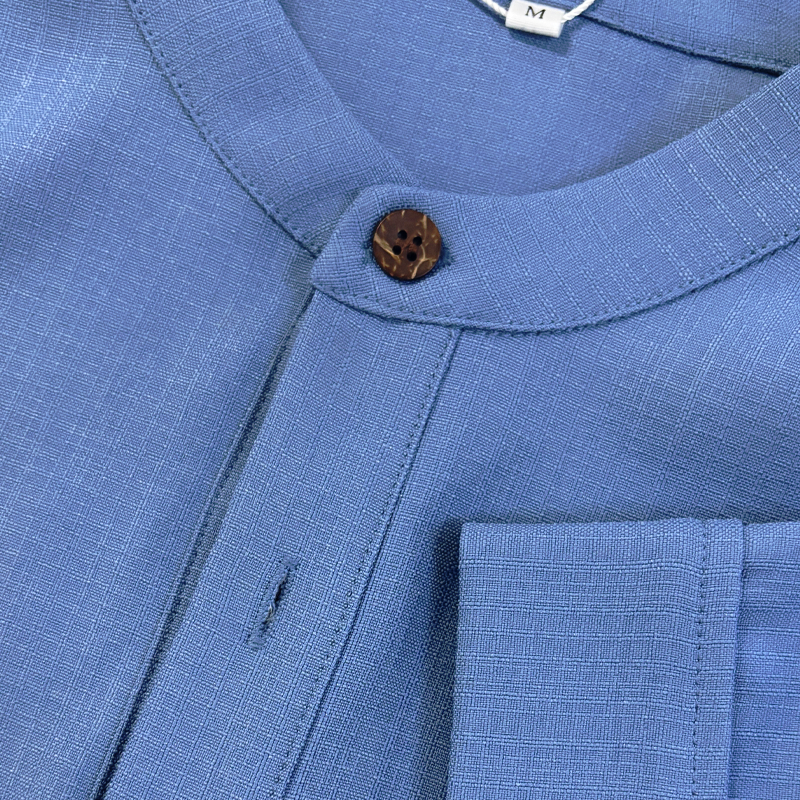 Męska letnia koszula podstawowa z krótkim rękawem i kołnierzykiem MTA1316F2U