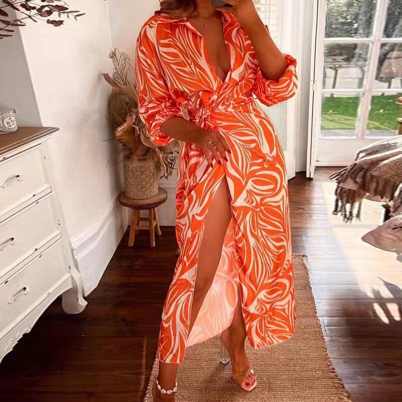 Weronika | Sukienka Kapsowa z Wzorem