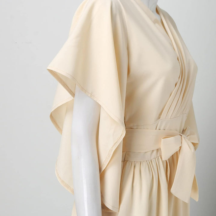 Daria | Sukienka damska z falbankowymi rękawami w kształcie motyla