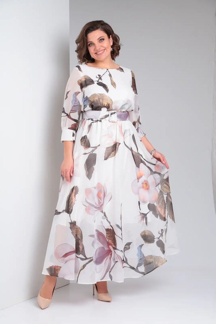 Marlena | Elegancka maxi sukienka w kwiaty