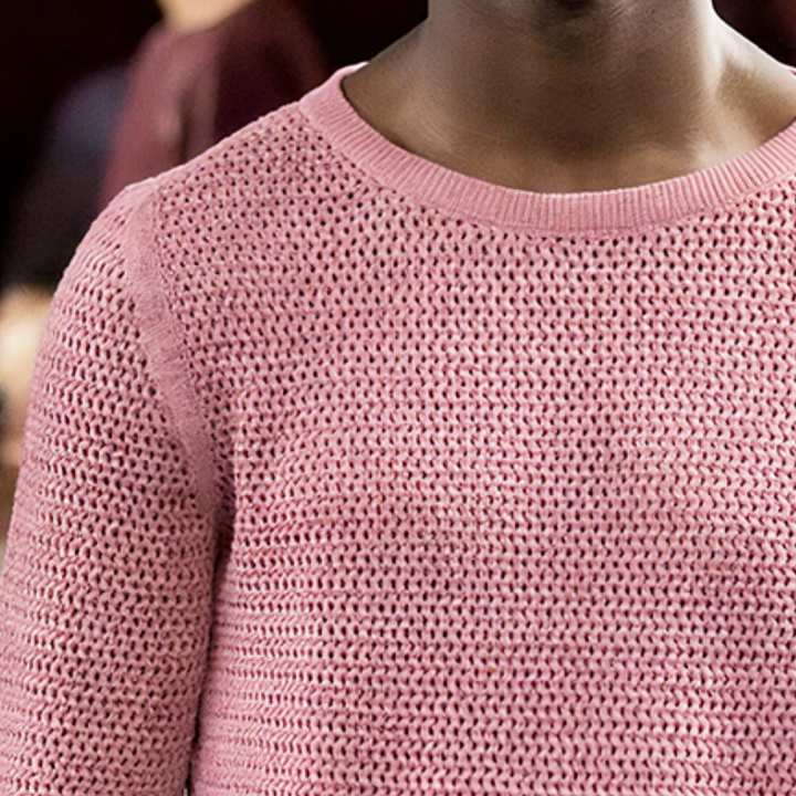 Męski retro casual sweter z okrągłym dekoltem w jednokolorowej wersji MTA0811H4TO