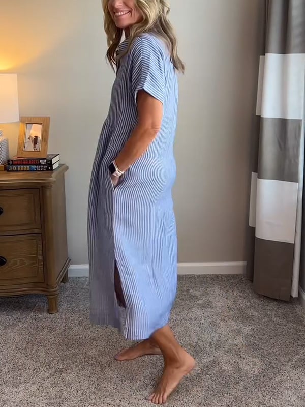 Malina | Sukienka koszulowa z klapami i guzikami z funkcjonalnymi kieszeniami