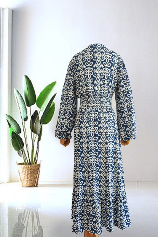 Koraliowa Łąka – Lekka Maxi Sukienka