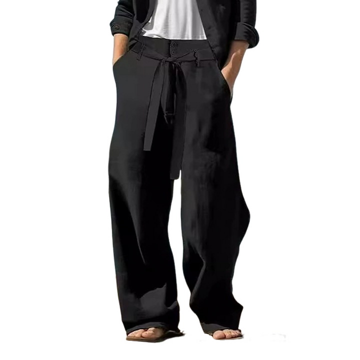 Męskie Casual Spodnie z Bawełny i Lnu MTA1378H6X