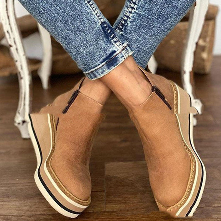 Lucia - Ortopedyczne skórzane trampki z wygodną podeszwą