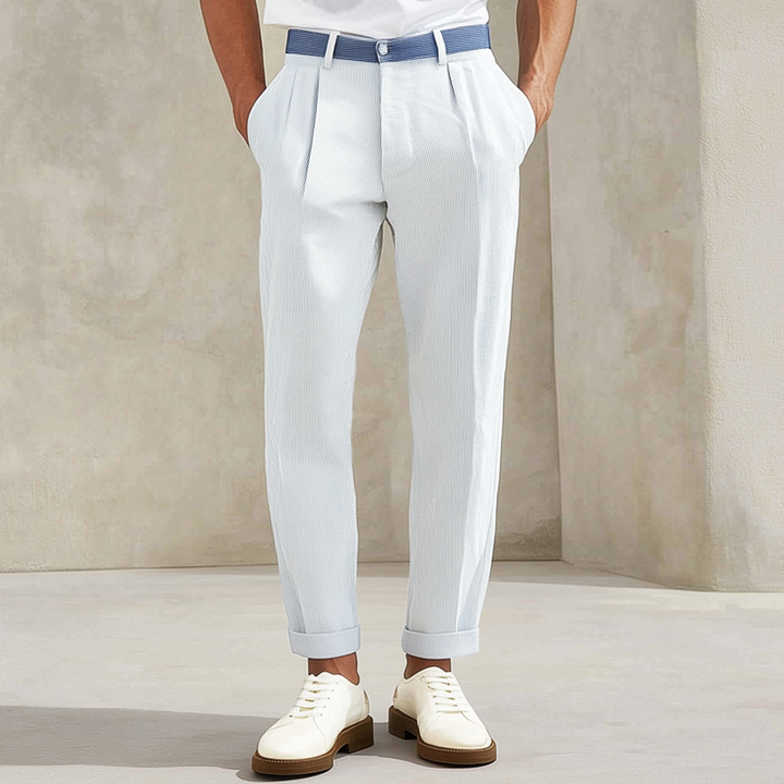 Męskie Klasyczne Spodnie do Marynarki w Paski MTA2981G3U