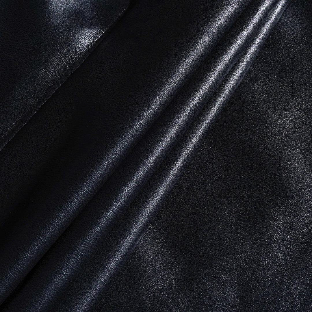 Męska Klasyczna Skórzana Koszula Casual Slim Fit z Długim Rękawem - Model 79897850K