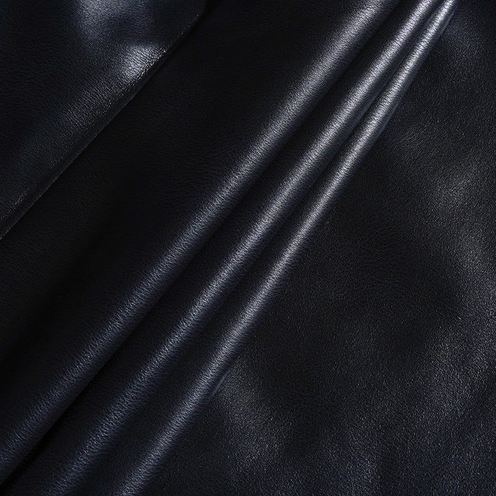 Męska Klasyczna Skórzana Koszula Casual Slim Fit z Długim Rękawem - Model 79897850K