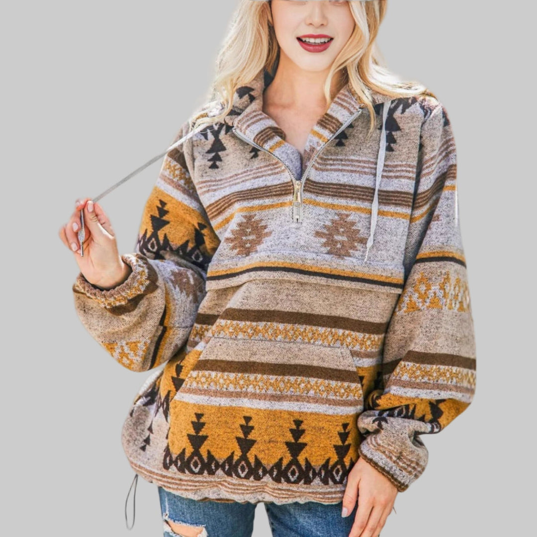 SAKU™ - Wygodna, Przesadzona Bluza z Kapturem na Zamek z Długim Rękawem