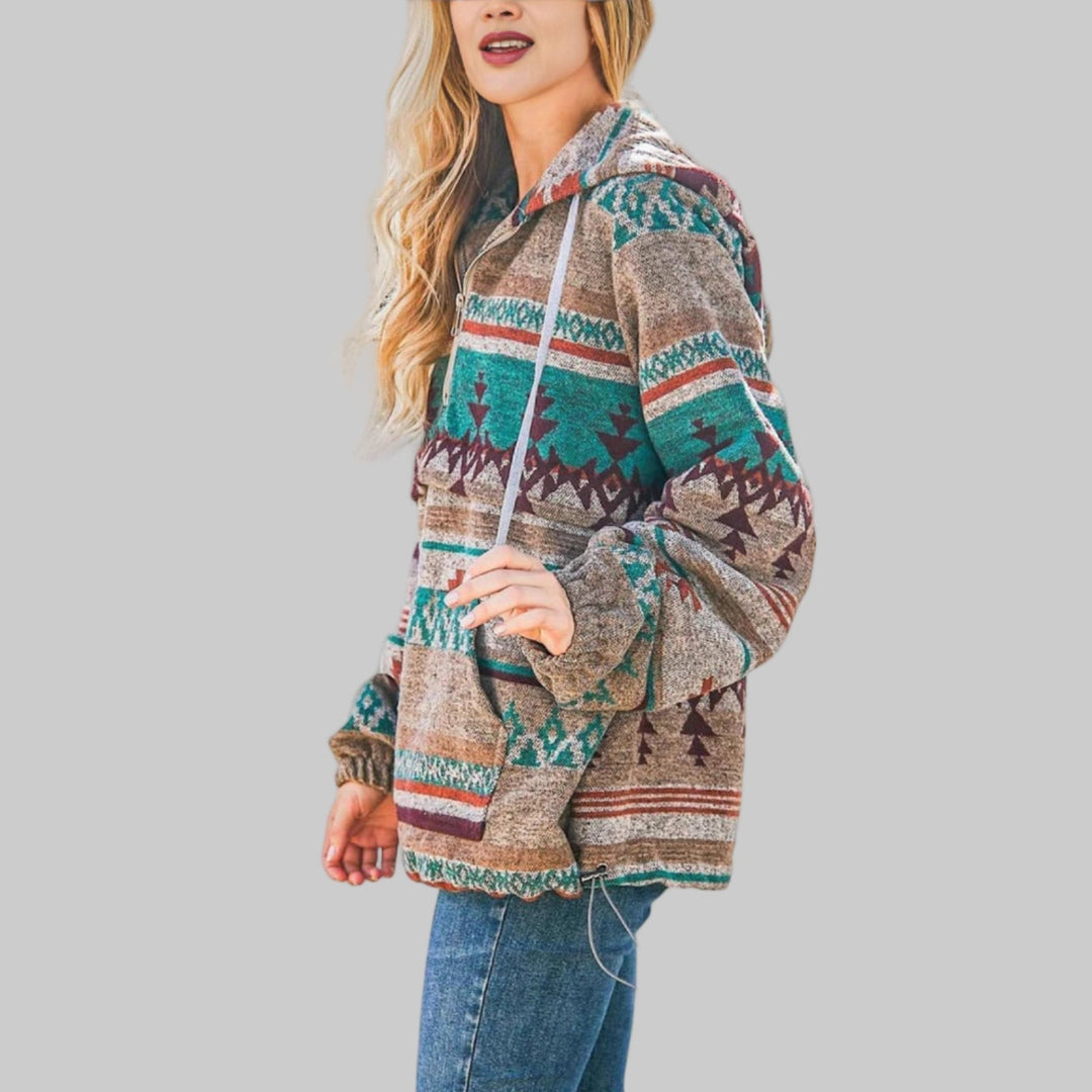 SAKU™ - Wygodna, Przesadzona Bluza z Kapturem na Zamek z Długim Rękawem