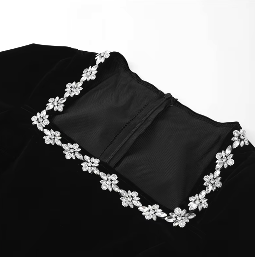 Aleksandra | Aksamitna mini sukienka dla księżniczki