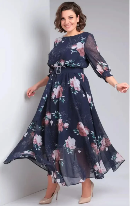 Marlena | Elegancka maxi sukienka w kwiaty