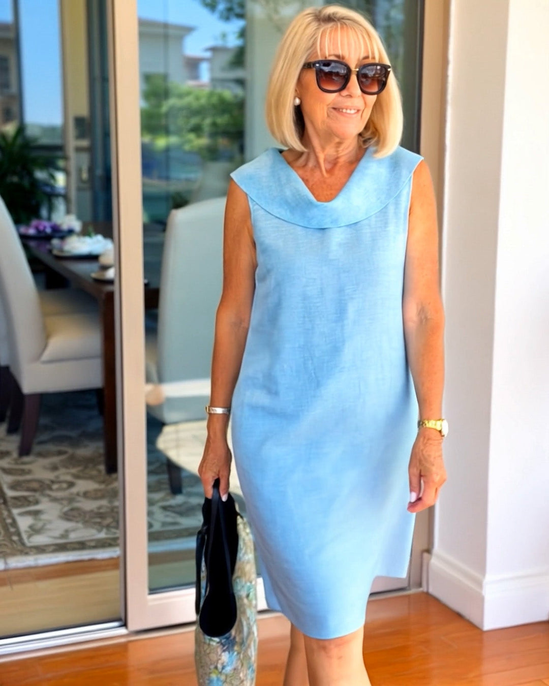 Mariella | Sukienka z wysokiej jakości marszczonego materiału z odkrytymi plecami, sukienka wieczorowa