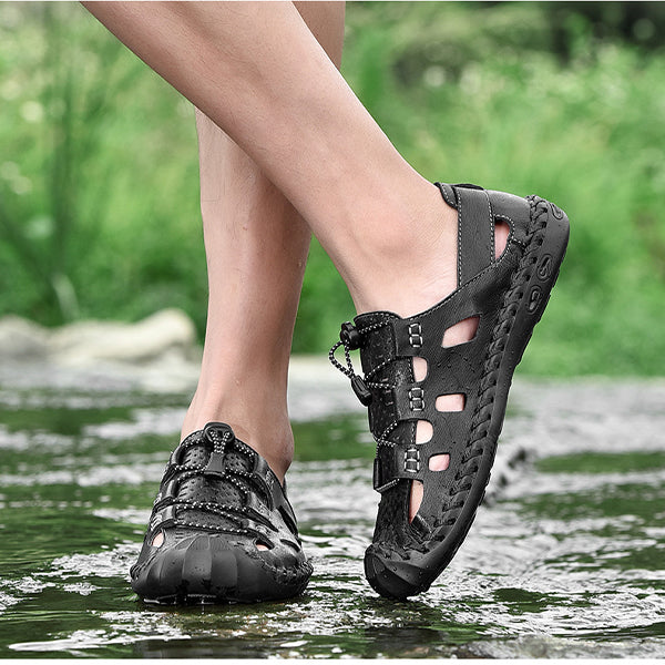 MĘSKIE SPORTOWE SKÓRZANE BUTY WODNE WĘDKARSKIE MTA0678F8I