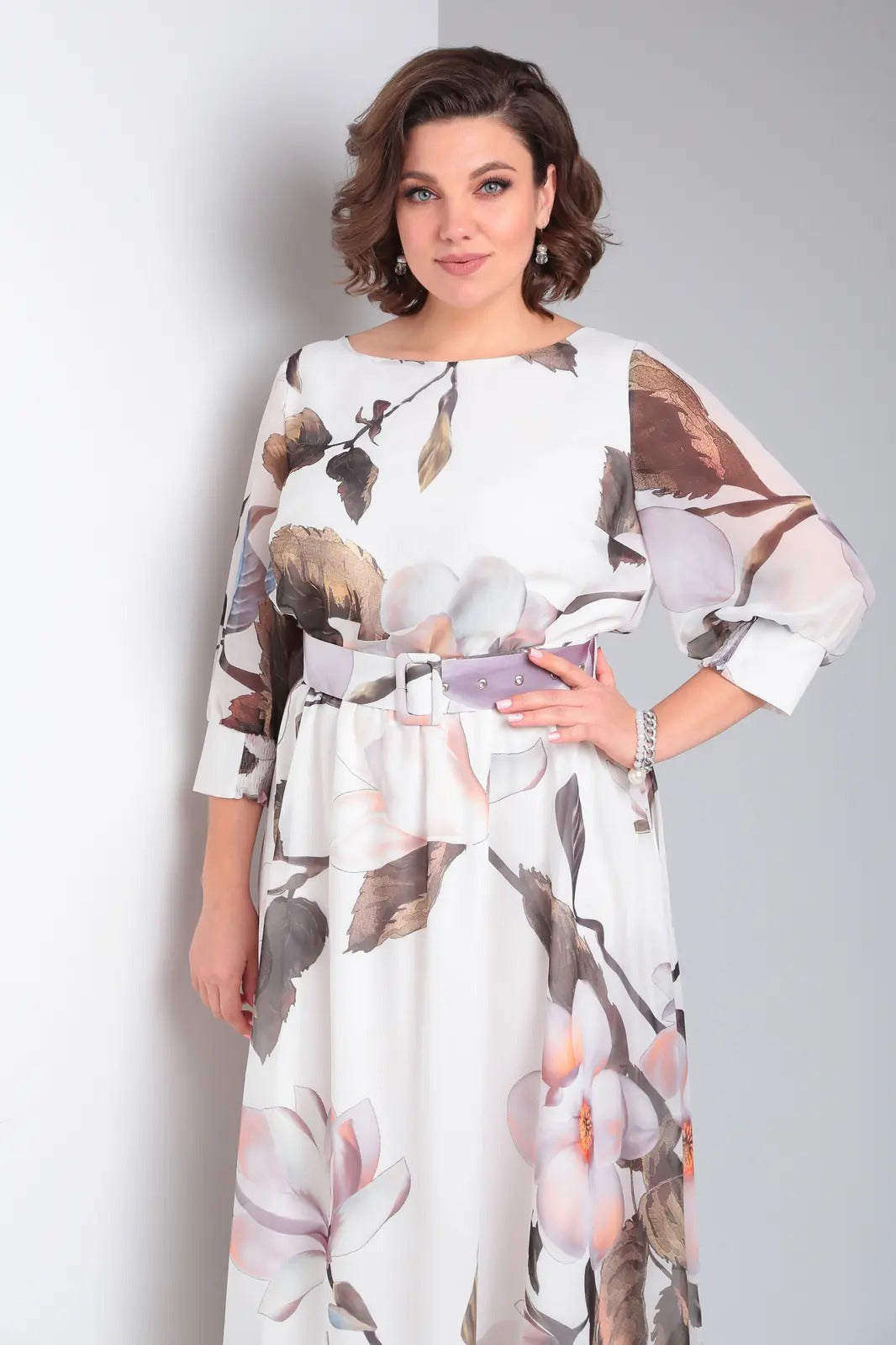 Marlena | Elegancka maxi sukienka w kwiaty