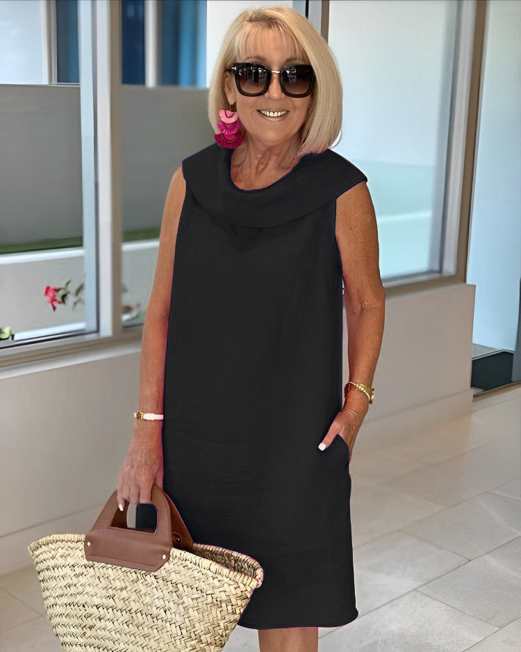 Mariella | Sukienka z wysokiej jakości marszczonego materiału z odkrytymi plecami, sukienka wieczorowa