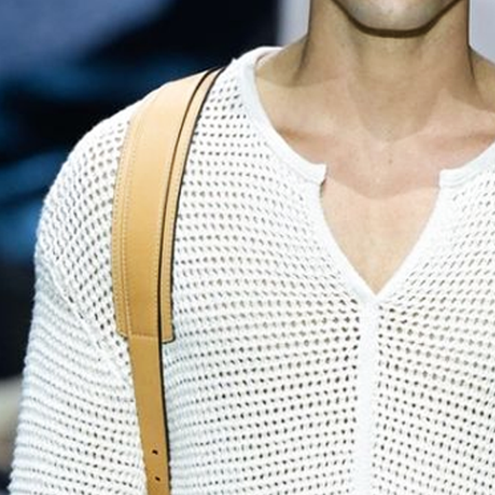 Męski sweter T-shirt z dekoltem w serek w jednolitym kolorze na wiosnę i jesień MTA0636H5U