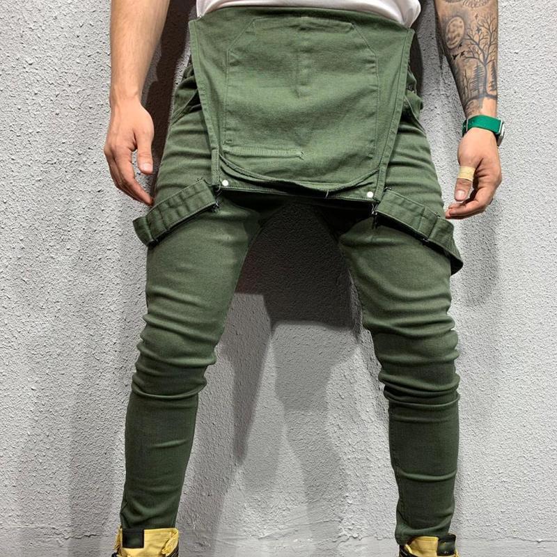 Męskie Spodnie Cargo w Jednolitej Wariancie 01703561X